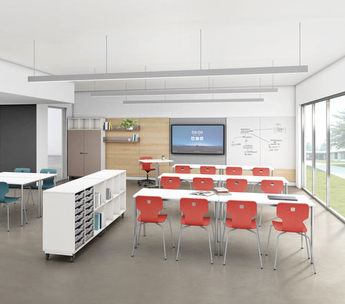Tabellone magnetico - TEACHING WALL - gonzagarredi - nero / bianco / scrittoio