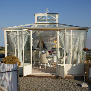 Veranda autoportante - GIARDINO DEL RE - Cagis Srl - in ferro battuto / tuttovetro