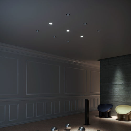 Faretto da incasso a muro - REVERSO - BUZZI & BUZZI - da incasso a soffitto / LED / rotondo