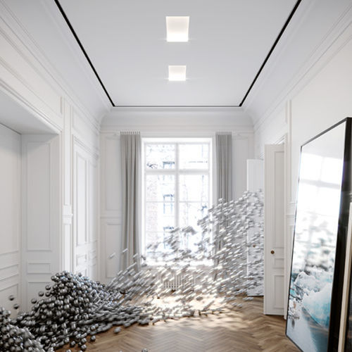 Luce da incasso a soffitto - MARKUS - BUZZI & BUZZI - LED / a lampada fluorescente / rettangolare