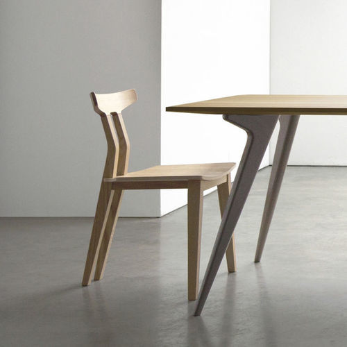 Sedia da pranzo contemporanea - SPLINE - Dare Studio - da interno / in legno / con supporto in legno massiccio