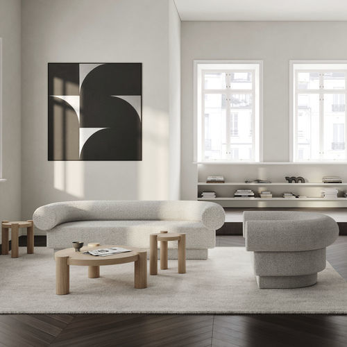 Divano modulare - ROWAN - Dare Studio - contemporaneo / in tessuto / girevole