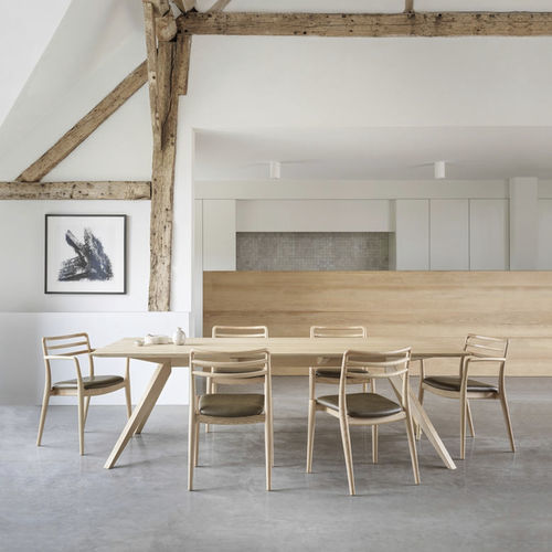 Tavolo da pranzo contemporaneo - OSKAR - Dare Studio - in noce americano / in quercia naturale / con supporto in noce americano