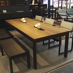 Tavolo contemporaneo - TAHITI - SACHI - Premium Outdoor Furniture - in alluminio / con supporto in alluminio / rettangolare