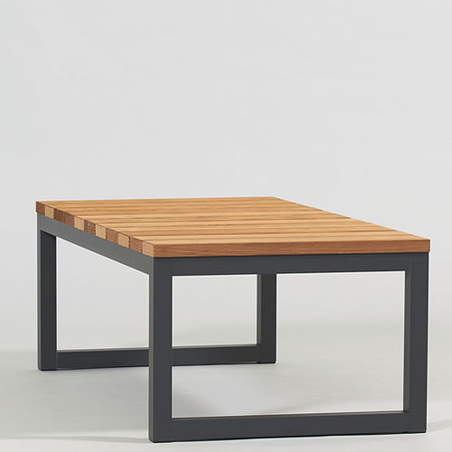 Tavolino basso contemporaneo - SPIKES - SACHI - Premium Outdoor Furniture - in frassino / in alluminio / quadrato