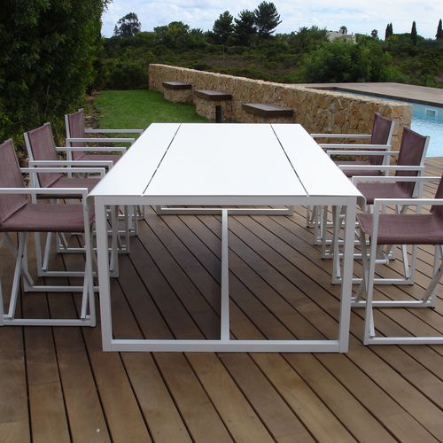 Tavolo da pranzo contemporaneo - WEST COAST - SACHI - Premium Outdoor Furniture - in alluminio / rettangolare / quadrato