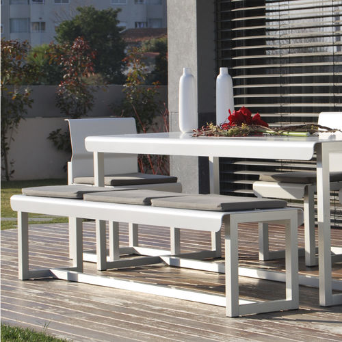 Panca da giardino contemporanea - WEST COAST - SACHI - Premium Outdoor Furniture - in alluminio