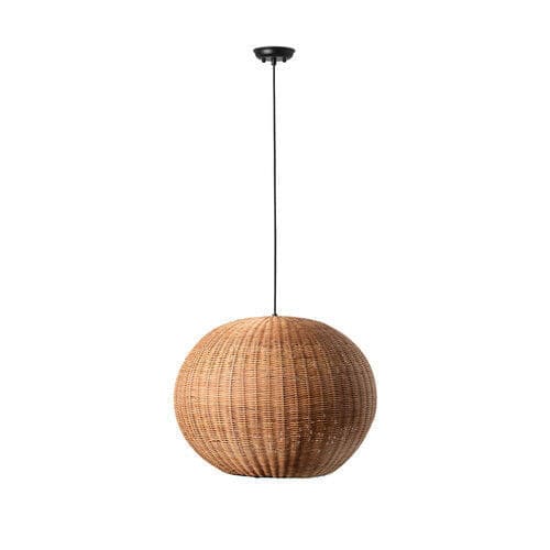 Plafoniera contemporanea - HAKA 530 - Faro Barcelona - rotonda / in rattan / LED