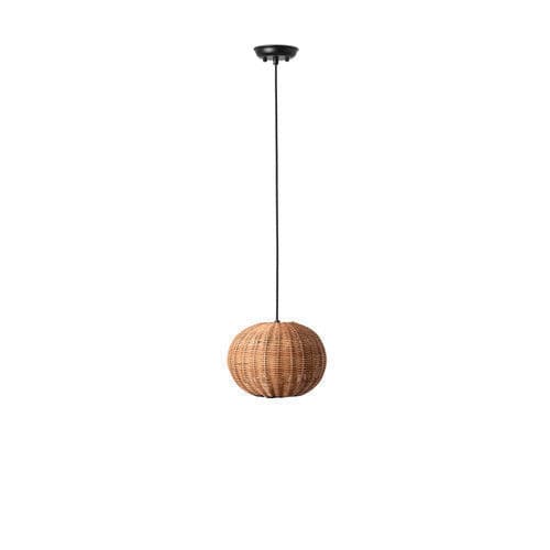 Plafoniera rotonda - HAKA 250 - Faro Barcelona - in rattan / lampadina/e non fornita/e / LED