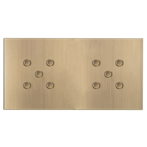 Interruttore per sistema domotico - PNV066-VO - LUXONOV - a pulsante / ad incasso / in ottone