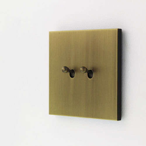 Interruttore a leva - PSY402-VO & MSYL409-VO - LUXONOV - ad incasso / doppio / in ottone
