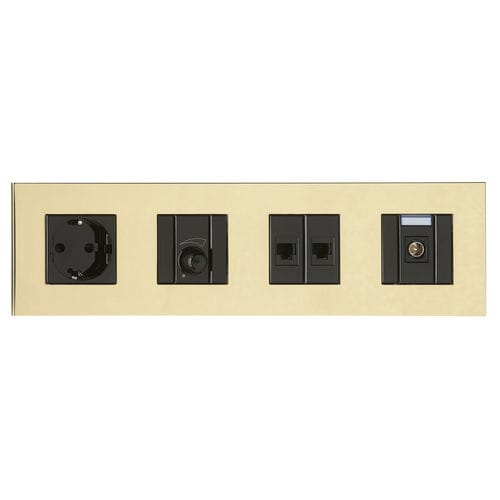 Presa di corrente - PPA177-LMH - LUXONOV - multipla / da parete / in ottone