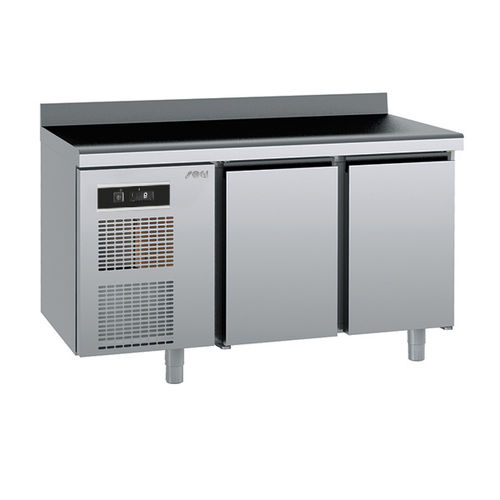 Bancone refrigerato professionale - TWIN : KUEAA - Sagi - 2 porte / senza cassetti / in acciaio inossidabile