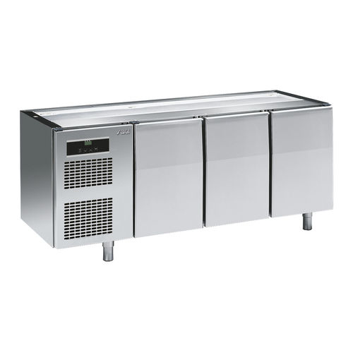Bancone refrigerato professionale - I-GREEN - KIGB - Sagi - 3 porte / senza cassetti / in acciaio inossidabile