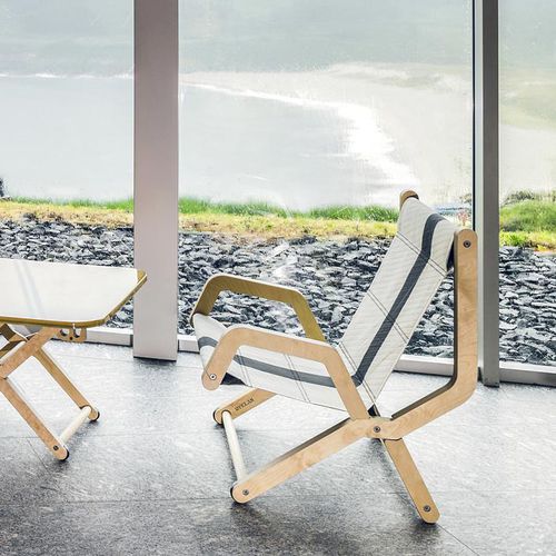 Poltrona contemporanea - CUNNINGHAM  - DVELAS - in tessuto / in legno compensato / in betulla