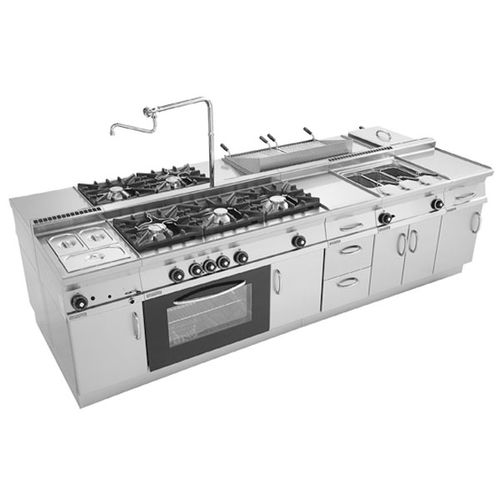 Cucina contemporanea - 60 LINE - Maquinaria Industrial Hostelara S.L.U. - in acciaio inossidabile / con isola / compatta