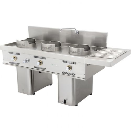 Wok a gas - W - Maquinaria Industrial Hostelara S.L.U. - professionale / 4 fuochi / da appoggio