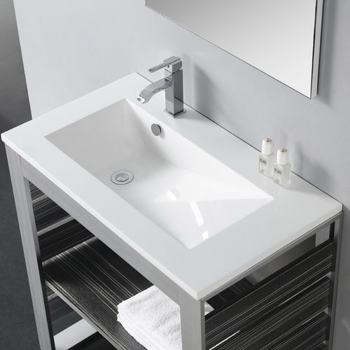 Lavabo da incasso - TECNO , TECNO PIZARRA - Bath Collection S.L. - in resina / con specchio regolabile / rettangolare