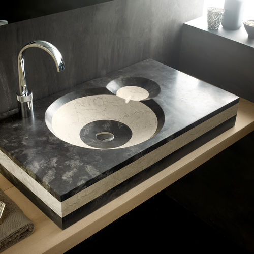 Lavabo da appoggio - AROS - Bath Collection S.L. - in pietra / rettangolare / contemporaneo