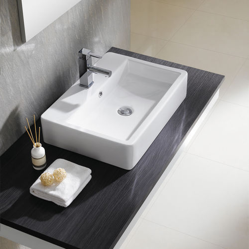 Lavabo da appoggio - SANTANDER - Bath Collection S.L. - in porcellana / rettangolare / contemporaneo