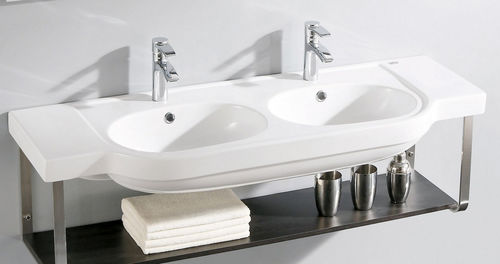 Lavabo sospeso - HANNOVER 130 - Bath Collection S.L. - in porcellana / doppio / ovale