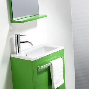 Mobile lavabo sospeso - NIZA - Bath Collection S.L. - in resina / contemporaneo / con specchio
