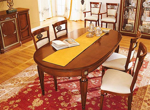Tavolo da pranzo classico - CAPRI  - Homes - in legno / ovale / per uso residenziale