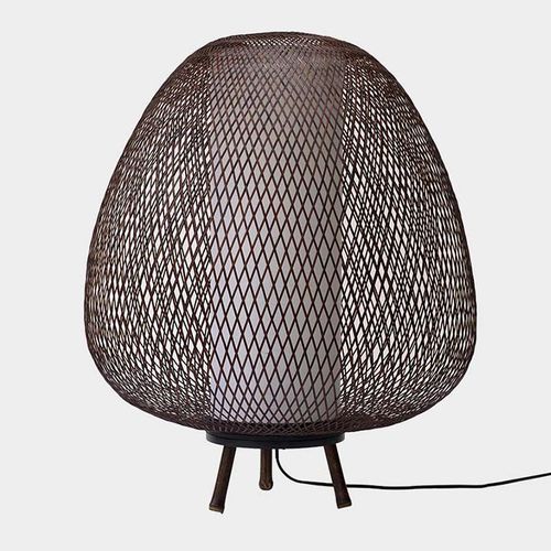 Lampada da pavimento - TWIGGY EGG - AY ILLUMINATE - in bambù / contemporanea / con cavo