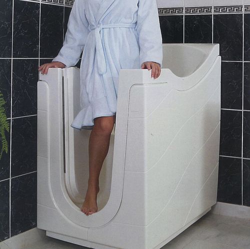 Vasca da bagno da appoggio - FIDJI - VITAL - in acrilico / per disabili / con porte