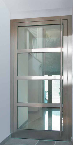 Porta d'ingresso - PRIVILEG 209 - Auroport GmbH - in acciaio inossidabile / battente / vetrata