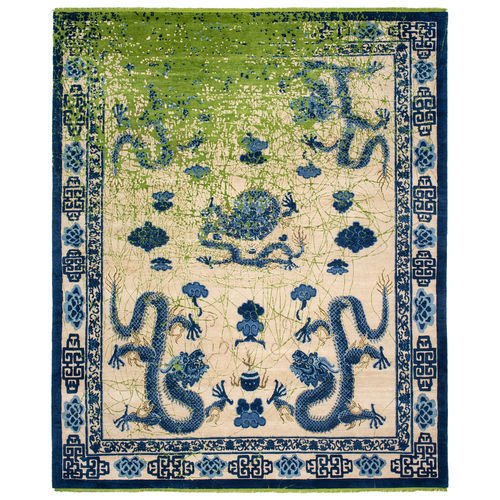 Tappeto contemporaneo - IMPERIAL DRAGON TOHUWABOHU  - JAN KATH - Contemporary Rug Art - con animali / in lana / in seta