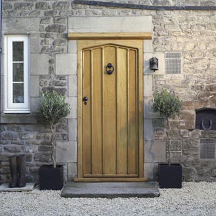 Porta d'ingresso - CHATEAU - Broadleaf Timber - in legno massiccio / in rovere / battente