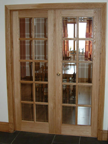 Porta da interno - 10 PANE - Broadleaf Timber - in rovere / in vetro / battente