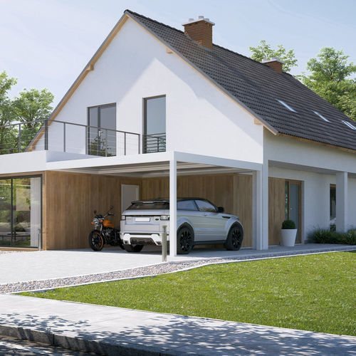 Tettoia per posto-auto contract - BIOSSUN - prefabbricata / in alluminio / 1 posto
