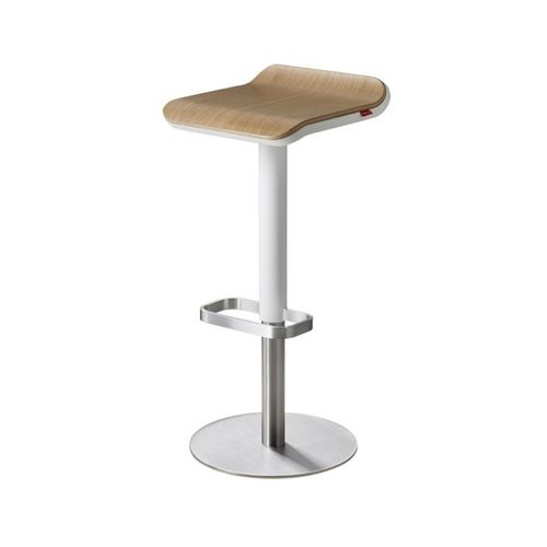 Sgabello da bar contemporaneo - ED: 13-02-31 - MOREE - in rovere / in legno compensato / con supporto in acciaio inossidabile