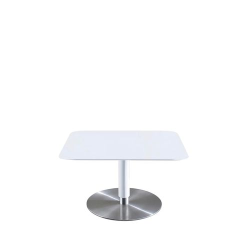 Tavolo d'appoggio contemporaneo - ED 45 - MOREE - in HPL / con supporto in acciaio inossidabile / quadrato