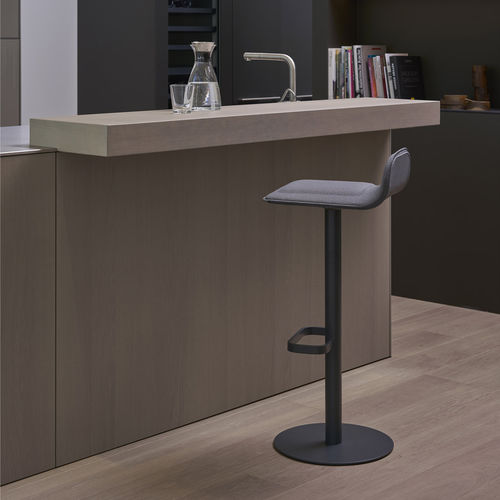 Sgabello da bar contemporaneo - DAVE - MOREE - in tessuto / con supporto in acciaio verniciato a polvere / con base centrale