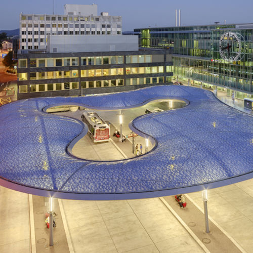 Sistema di copertura di profilati metallici - BUSBAHNHOF AARAU - Vector Foiltec - ETFE Texlon® / contract