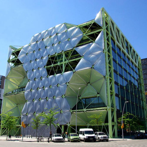 Rivestimento di facciata in pannelli - MEDIATIC, SPAIN - Vector Foiltec - ETFE Texlon® / 3D