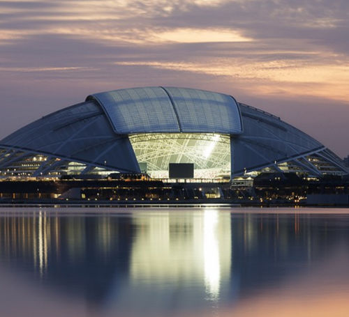 Sistema di copertura curvo - SINGAPORE NATIONAL STADIUM AND SPORTS HUB - Vector Foiltec - di profilati metallici / ETFE Texlon® / contract