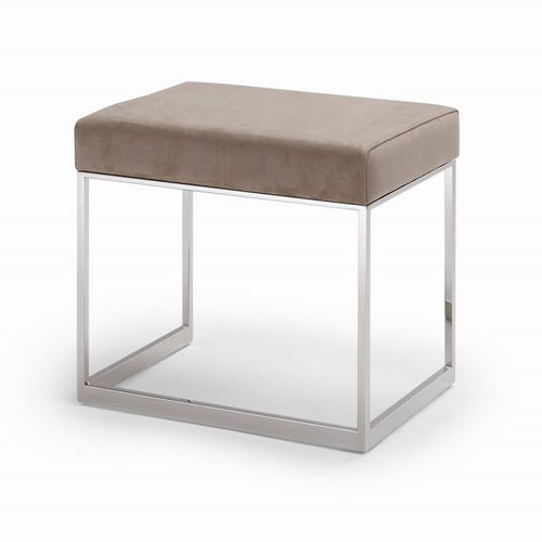 Sgabello contemporaneo - Squat  - YOMEI - in pelle / con supporto in acciaio inossidabile / a slitta
