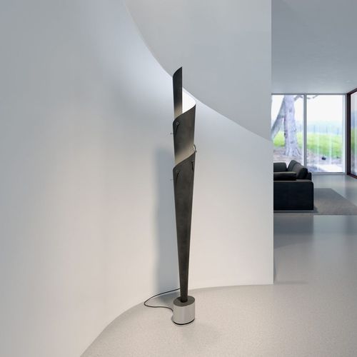 Colonna luminosa contemporanea - Loop  - YOMEI - in metallo / in pelle / LED