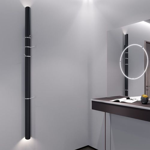 Appendiabiti a muro - TUBE - YOMEI - design originale / in acciaio inossidabile lucido / in pelle