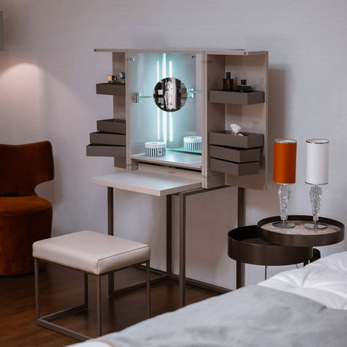 Mobile da toeletta contemporaneo - Magic Cube Dress - YOMEI - in noce / impiallacciato in legno / in rovere