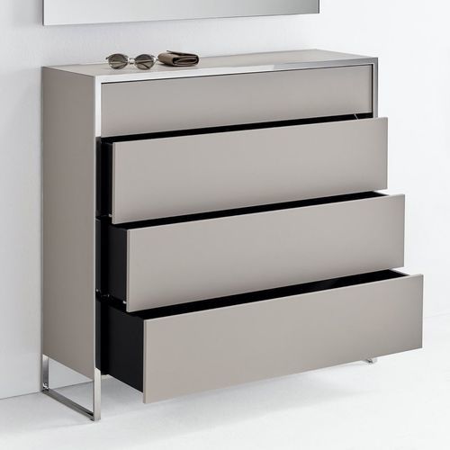 Cassettone contemporaneo - Smart  - YOMEI - in legno / in metallo / in pelle