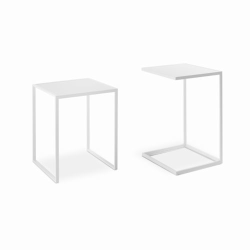 Tavolo d'appoggio contemporaneo - minimize - YOMEI - in legno / in pelle / in pietra