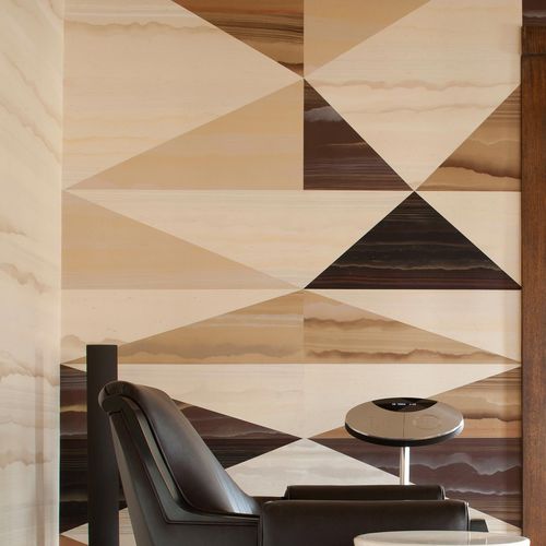 Carta da parati contemporanea - PONTI - Fromental - in seta / con motivi geometrici / fatta a mano