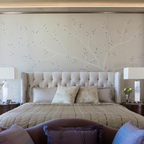 Carta da parati contemporanea - CHERRY BLOSSOM - Fromental - in seta / con motivi naturali / fatta a mano