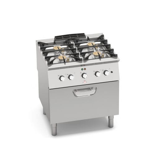Blocco cottura elettrico - SG7F4+FE2 - Berto's S.p.A. - professionale / 4 fuochi / 1 forno