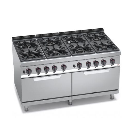 Blocco cottura a gas - G9F8+2FG - Berto's S.p.A. - 8 fuochi / 2 forni / con lavaggio manuale